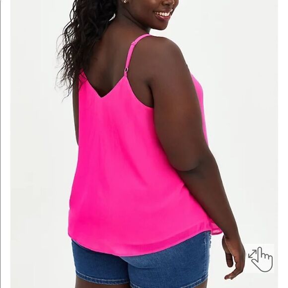 Torrid - NWT - Embroidered Cami - Bright Neon Pink - Picture 5 of 7